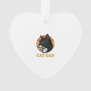 Conception de chemise pour papa de chat rétro vint