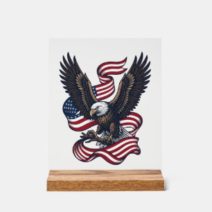 Conception de chemise vectorielle aigle patriotiqu