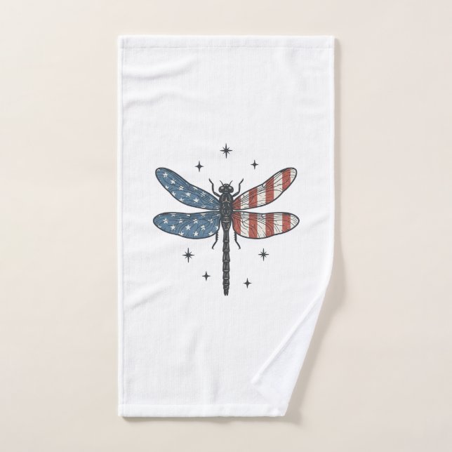 Conception de chemise vectorielle de libellule pat (Serviette à main)