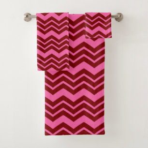 Conception de chevron zigzag rose rouge grenat