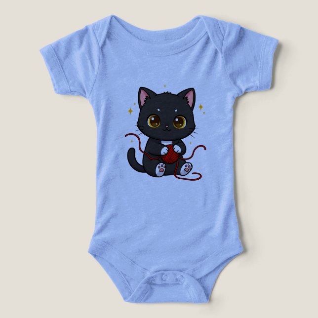 Conception de Chibi de Chat Noir Ludique (Design Recto)