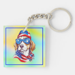 Conception de chien patriotique du 4 juillet
