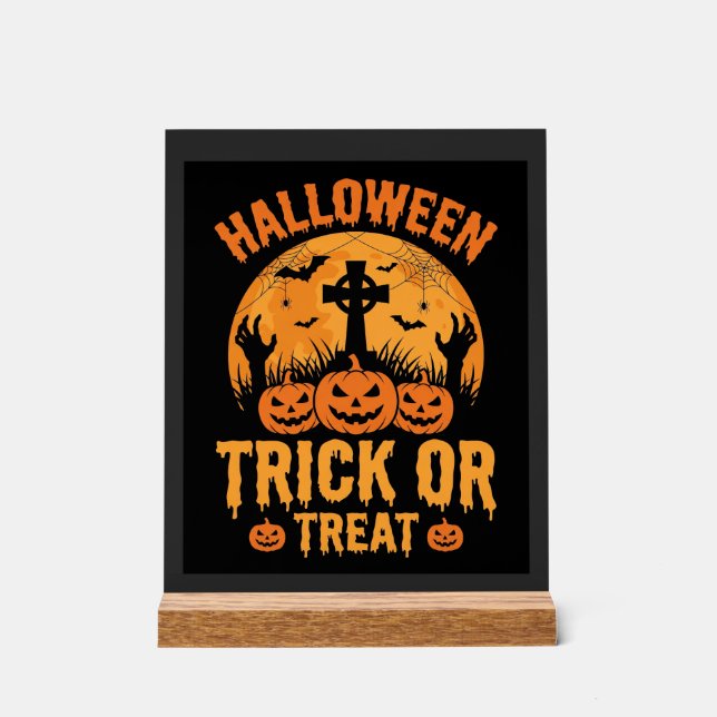 Conception de cimetière de citrouille pour Hallowe (Recto)