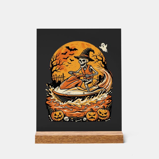 Conception de citrouille de sorcière de squelette  (Recto)