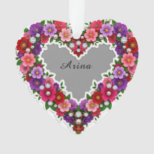 Conception de cœur floral élégant