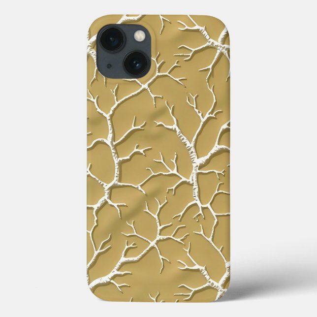 Conception de coque iPhone à branchage kaki emboss (Verso)