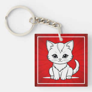 Conception de dessin au trait de chat stylisé-5231