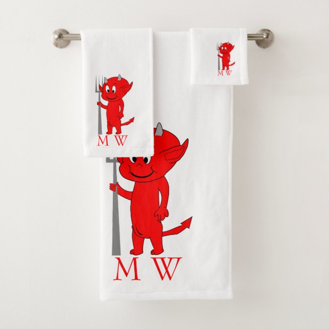 Conception de Diable Rouge Monogrammé (En situation)