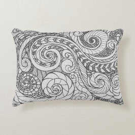 Conception de doodle d'art personnalisé Coussin d'