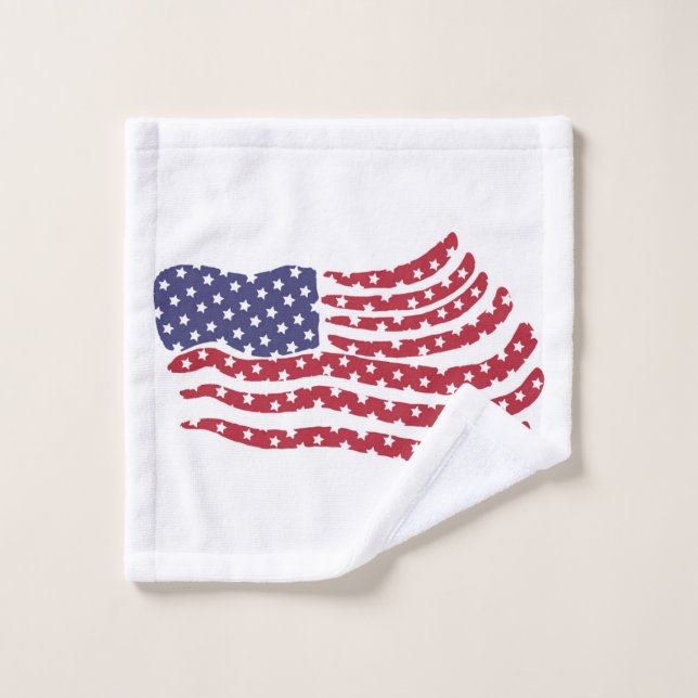 Conception de drapeau bleu blanc rouge (Gant de toilette)