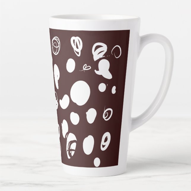 Conception de fèves de café Latte Mug (Droite)