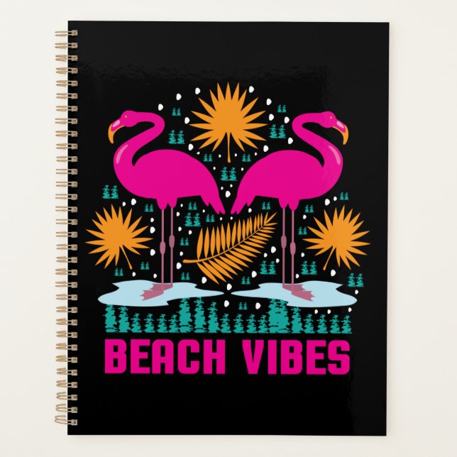 Conception de flamants roses de vibes de plage (Devant)