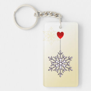 Conception de forme de flocon de neige et de coeur