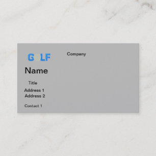 CONCEPTION DE GOLF carte de visite