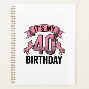 Conception de gravure vintage de licorne pour 40e 