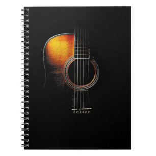 Conception de guitare acoustique couleur Cahier du