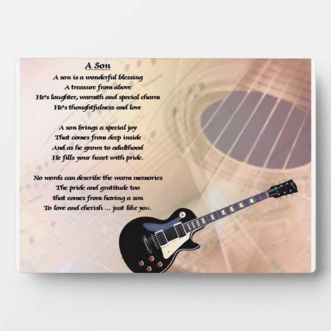 Conception de guitare - Plaque de poème Son (Devant)