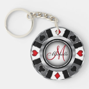 Conception de jeton de poker en argent - Monogramm
