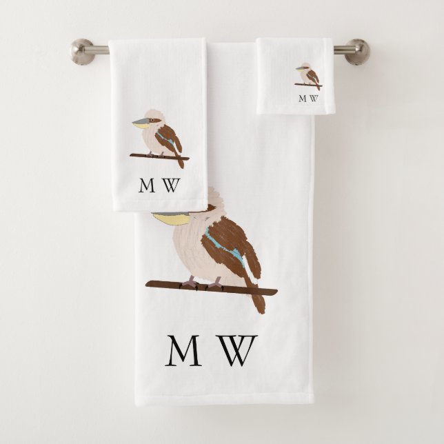 Conception de kookaburra monogrammée (En situation)
