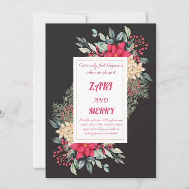 conception de la carte d'invitation de mariage noi (Devant)