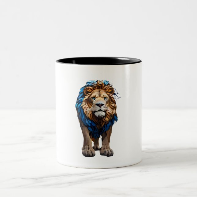 Conception de la Mosaïque de Lion Mug (Centre)