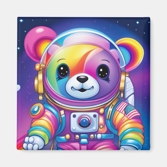 Conception de l'astronaute de l'ours - aimant (Devant)