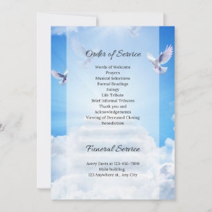 Conception de l'invitation de la carte funéraire M
