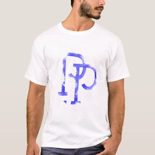 Conception de logo à lettre P pour T-Shirt (Bleu)