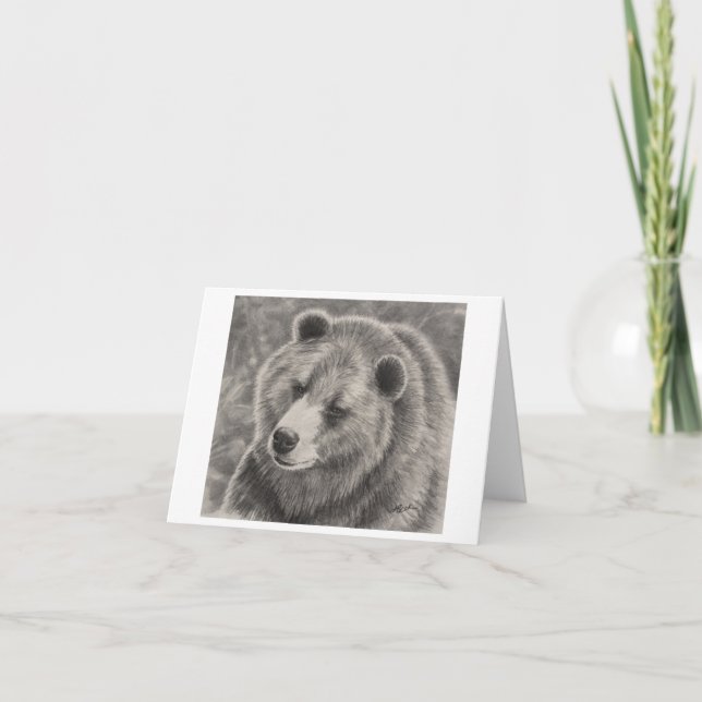 Conception de l'ours sur les cartes à notes vierge (Devant)
