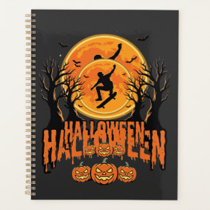 Conception de Lune de Skateboard d'Halloween Hallo