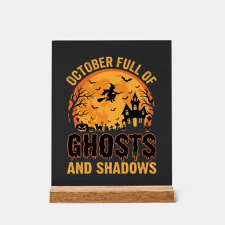 Conception de lune d'Halloween de fantômes et d'om