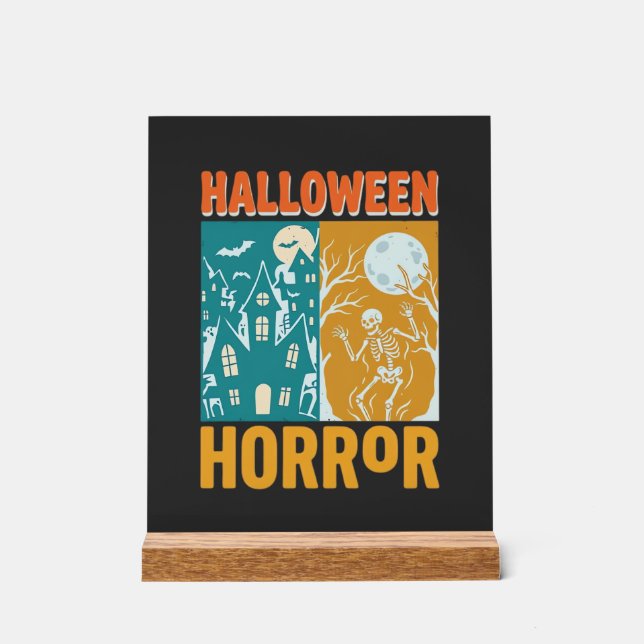 Conception de maison hantée Halloween Lune squelet (Recto)