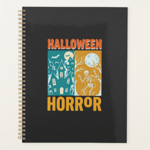 Conception de maison hantée Halloween Moon Skeleto