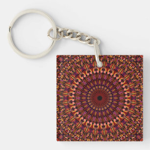 Conception de mandala marron floral