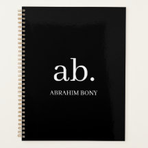 Conception de monogramme classique noir et blanc