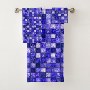 Conception de mosaïque bleue abstraite avec textur