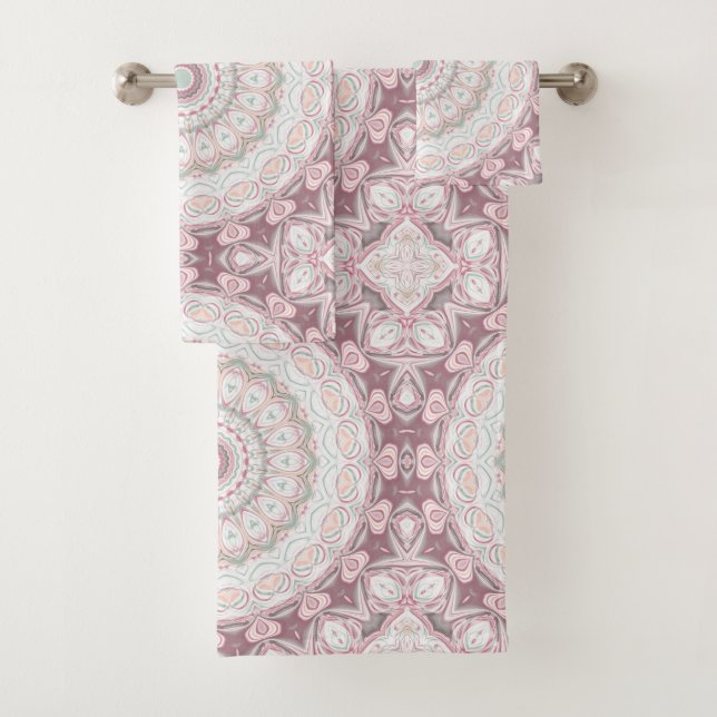 Conception de Motif Mandala en rose et menthe (En situation)