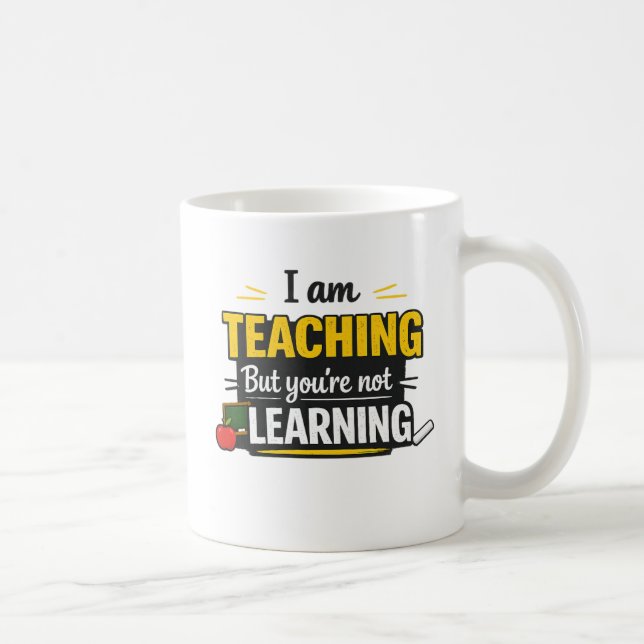 Conception de mug avec citation drôle d'enseignant (Droite)