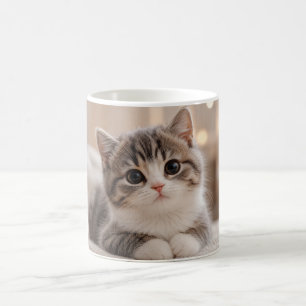 Conception de mug de chaton mignon   Tasse à café 