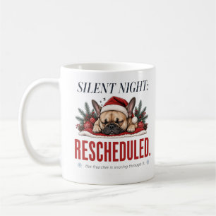 Conception de mug de Noël Sleepy Frenchie Citation