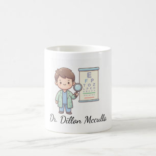 Conception de mug d'optométriste de dessin animé m
