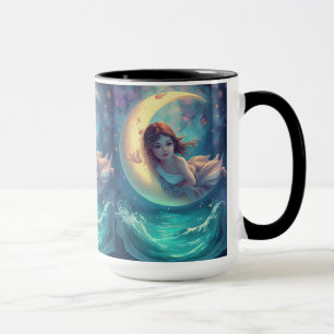Conception de mug Fille de Lune Rêveuse   Art de B