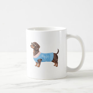 Conception de mug mignonne de teckel