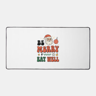 Conception de Noël soyez joyeux mangez bien Santa