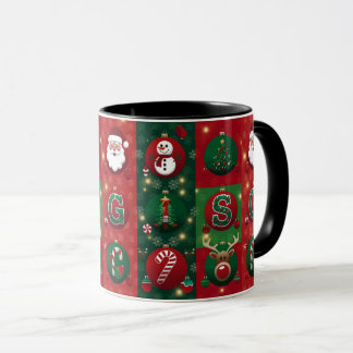 Conception de Noël sur une tasse blanche classique
