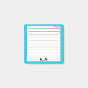 Conception de notes post-it Kawaii joueuse