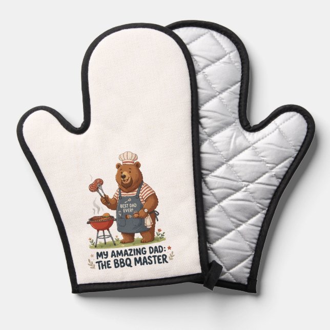 Conception de papa ours maître du BBQ (Recto/Verso)