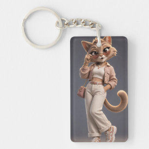 Conception de personnage de chat animé 3D chic et