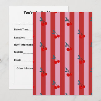 Conception de rayure rouge et rose avec carte aux