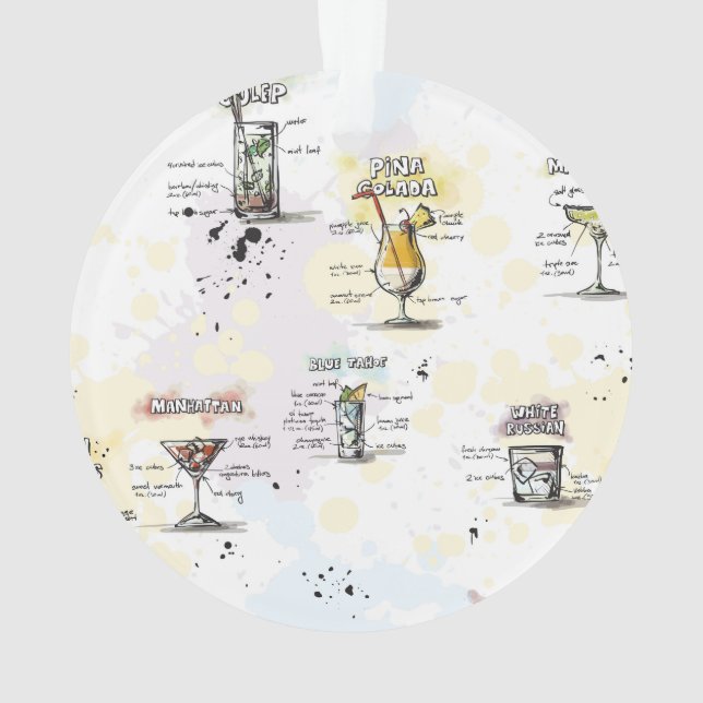 Conception de recette de boissons de cocktail (dos)